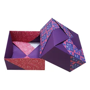 جعبه هدیه مدل اریگامی violet heart