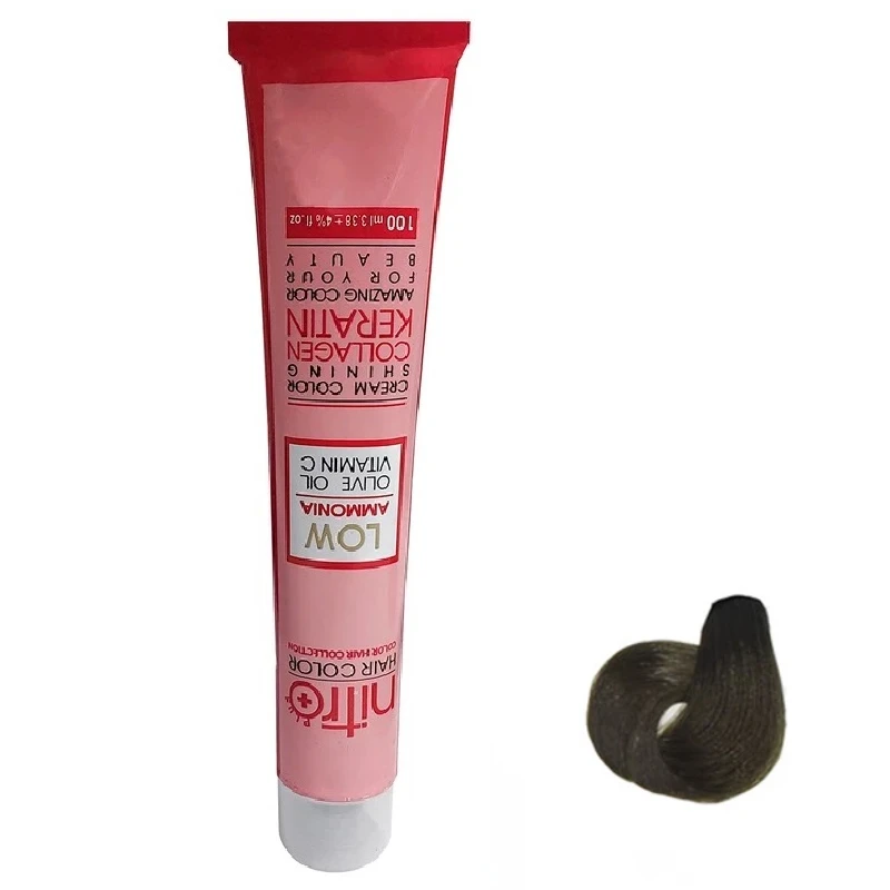 رنگ مو نیترو پلاس مدل Keratine شماره 7.3 حجم 100 میلی لیتر رنگ  بلوند زیتونی تیره