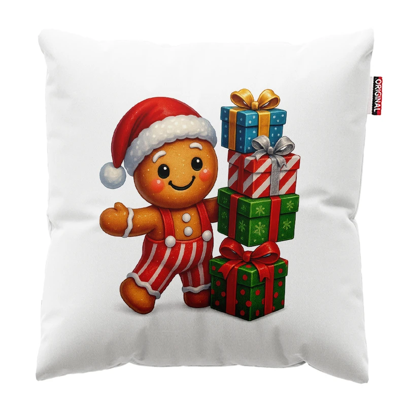 کوسن پاد آفرین مدل کریسمس طرح کوکی بیسکویتی کد PK302510 سایز 30*30 سانتی متر