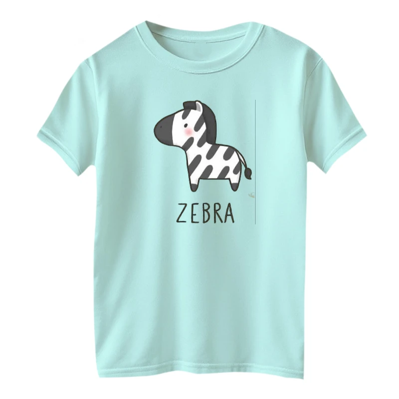 تی شرت آستین کوتاه بچگانه مدل گورخر کد ۳