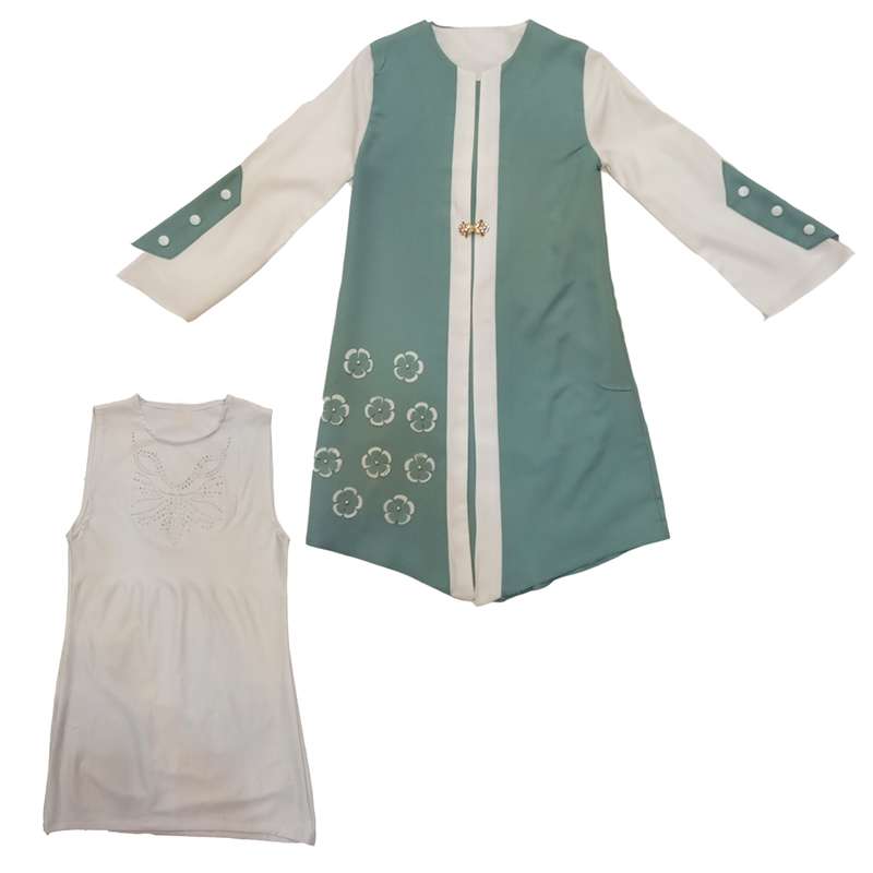 ست تاپ و مانتو دخترانه مدل 1502