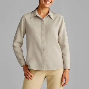 شومیز آستین بلند یقه برگردان زنانه نیزل مدل 1026