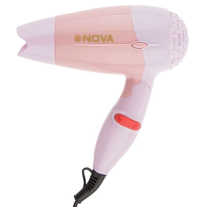 سشوار مسافرتی نوا مدل N-662، موتور DC، با توان مصرفی 1000 وات، دارای فناوری تولید یون، دسته‌ی تاشو، با حالت حجم‌دهنده، وزن 160 گرم، تنظیم حرارت 3 حالته و کنترل سرعت 2 حالته، یک عدد سری متمرکز‌کننده