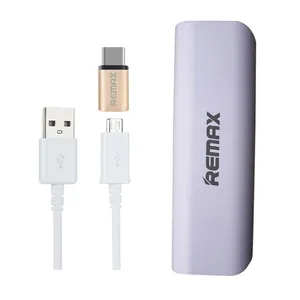 شارژر همراه ریمکس مدل Mini White ظرفیت 2600 میلی آمپر ساعت به همراه کابل شارژ MicroUSB و مبدل Type-C
