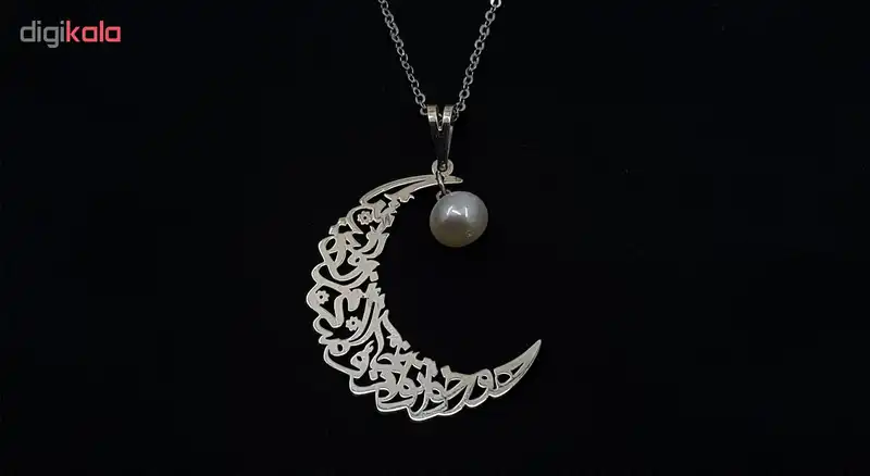 گردنبند نقره زنانه طرح ماه