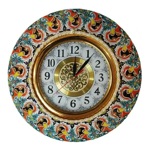 ساعت سفالی میناکاری طرح لیلیان