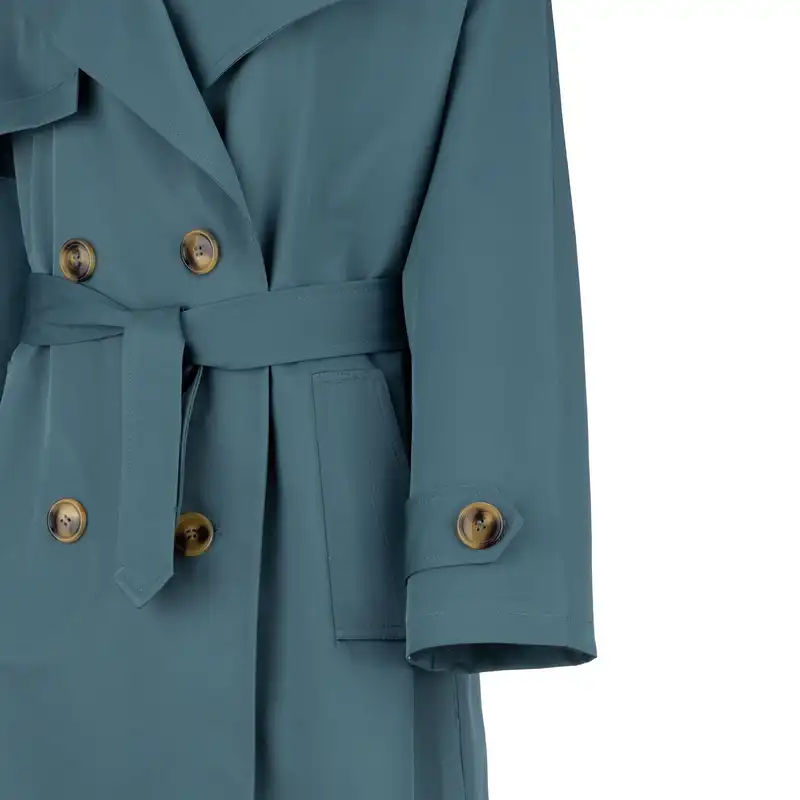 بارانی زنانه سرژه مدل 228140 رنگ آبی