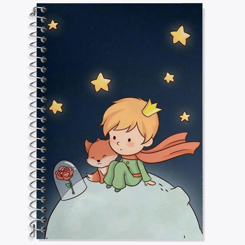 دفتر زبان 50 برگ خندالو مدل سه خط طرح شازده کوچولو کد 25790