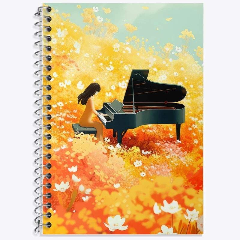 دفتر لغت 50 برگ خندالو طرح پیانو کد F2808