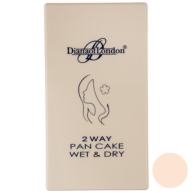 پنکیک دایانا آف لاندن سری 2Way Pan Cake Wet and Dry مدل Soft Peach شماره 113