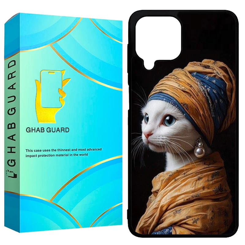 کاور قاب گارد طرح گربه مدل GCHPA224 مناسب برای گوشی موبایل سامسونگ Galaxy A22 4G / M22 4G / M32 4G