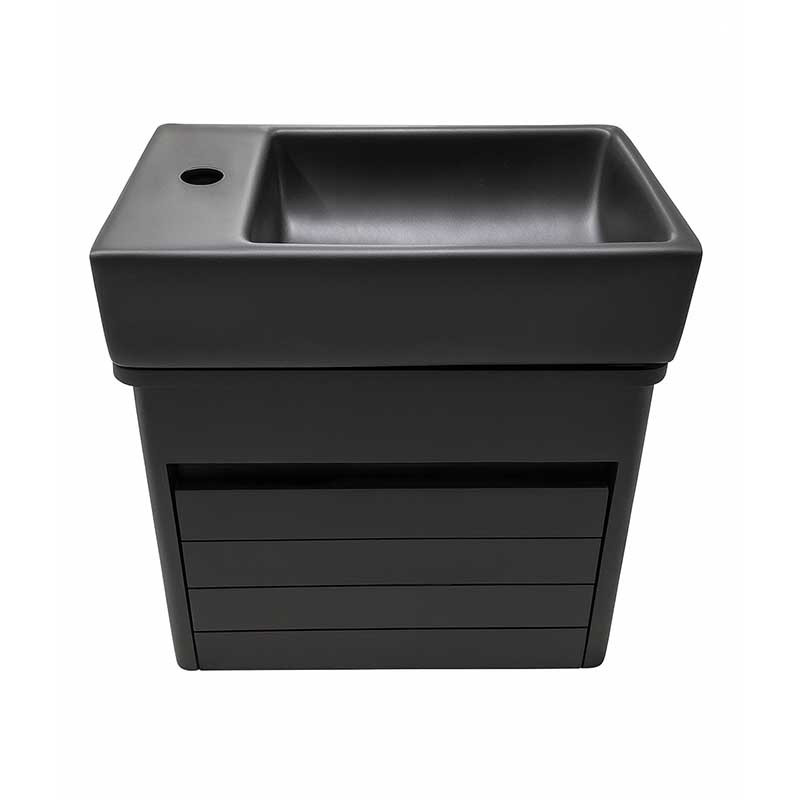 ست کابینت و روشویی مدل اطلس مشکی C45