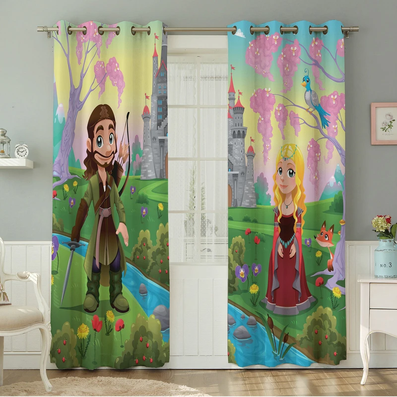 پرده نیروانا طرح  کودکانه مدل مخمل کد 4722 سایز 140×280 سانتی متر