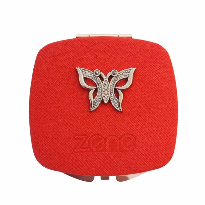 آینه آرایشی تاشو جیبی زد وان مدل چرمی رنگ قرمز