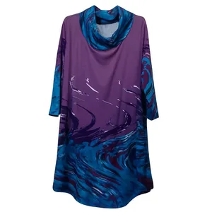 پیراهن یقه شل زنانه مدل ساده