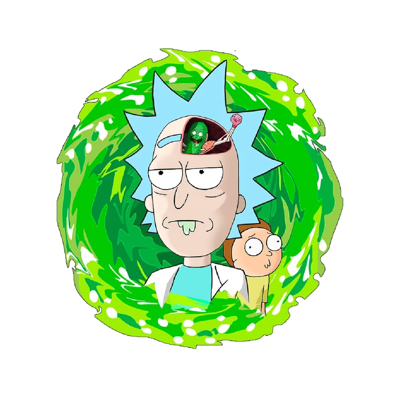 استیکر تزئینی موبایل طرح ریکی و مورتی کد 118