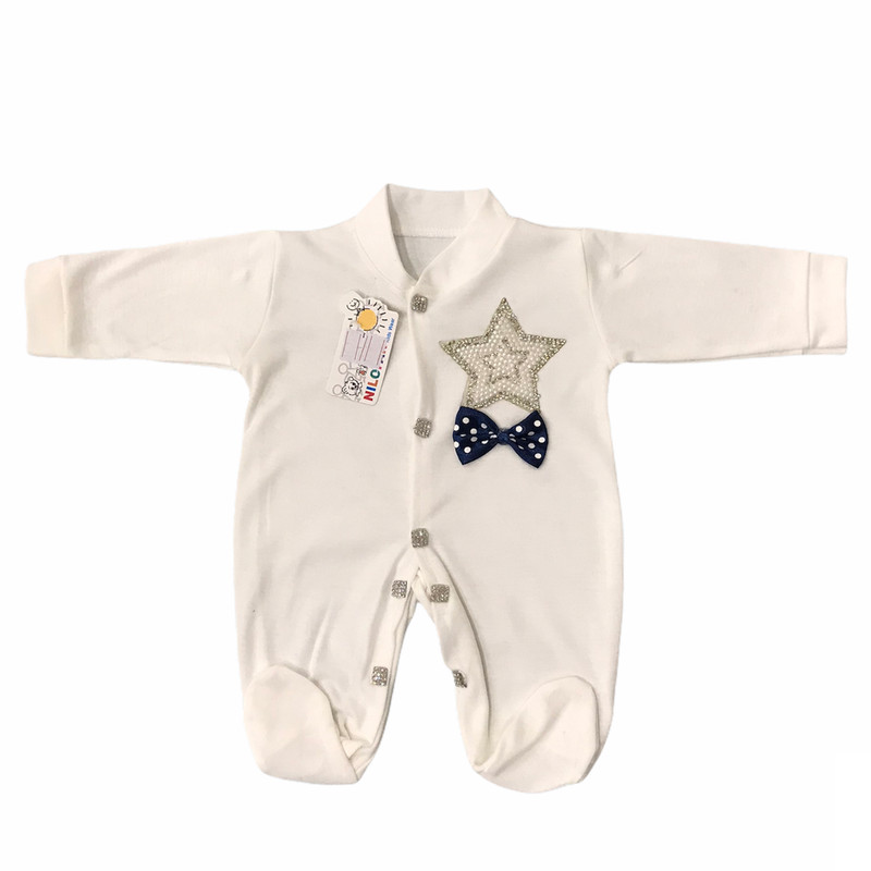 ست سرهمی و کلاه نوزادی مدل ستاره