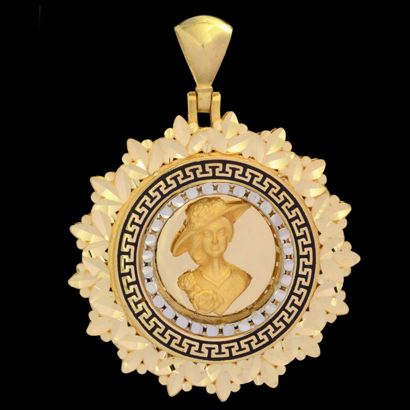آویز گردنبند طلا 18 عیار زنانه طلای مستجابی مدل ملکه َکد 0022665-A1125