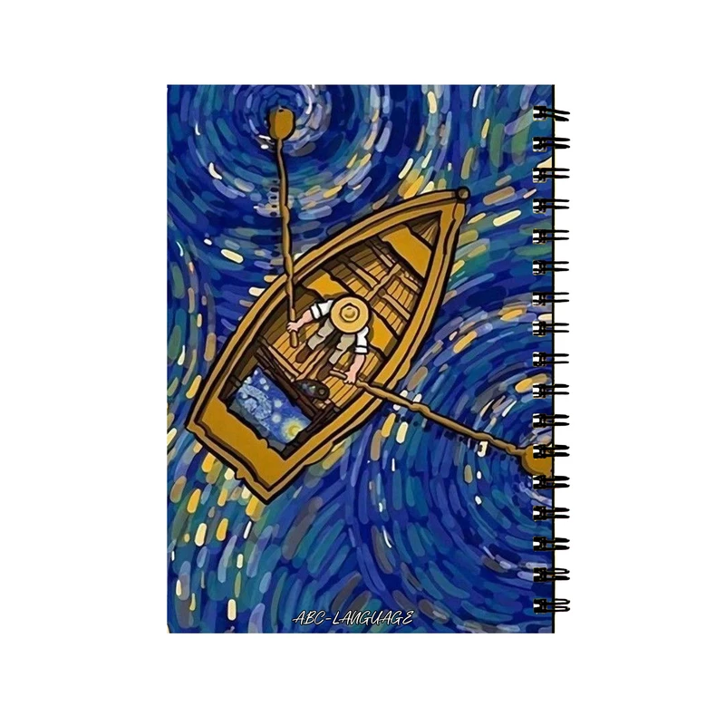 دفتر زبان 50 برگ طرح نقاشی ونگوک کد 28