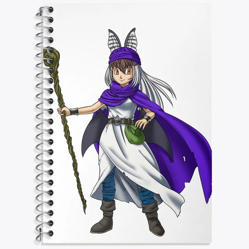 دفتر زبان 50 برگ خندالو مدل سه خط طرح بازی دراگون کوئست (Dragon Quest) کد 35250