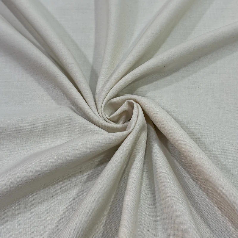 پارچه لباس عرض 1.5 متر مدل تترون رنگ شیری