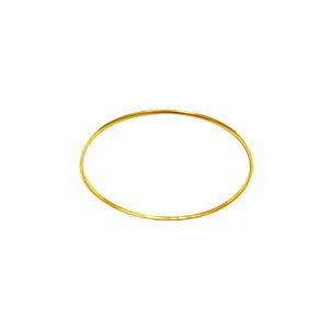 النگو طلا کم اجرت 18 عیار زنانه زرلاین مدل آینه‌ای نازک کد B-300031 سایز 2