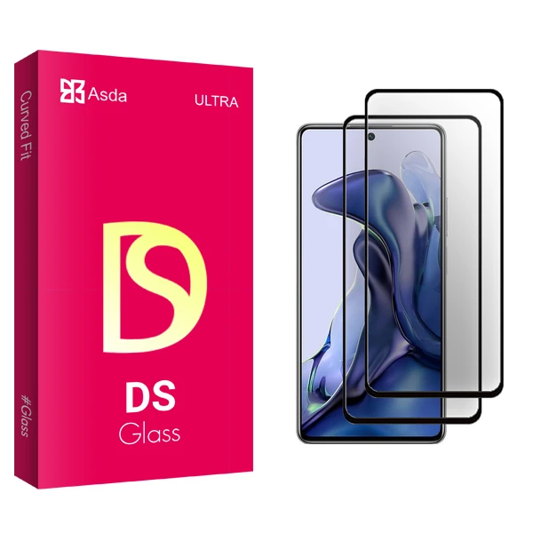 محافظ صفحه نمایش سرامیکی آسدا مدل DS Glass مناسب برای گوشی موبایل شیائومی 11T 5G 21081111RG بسته دو عددی