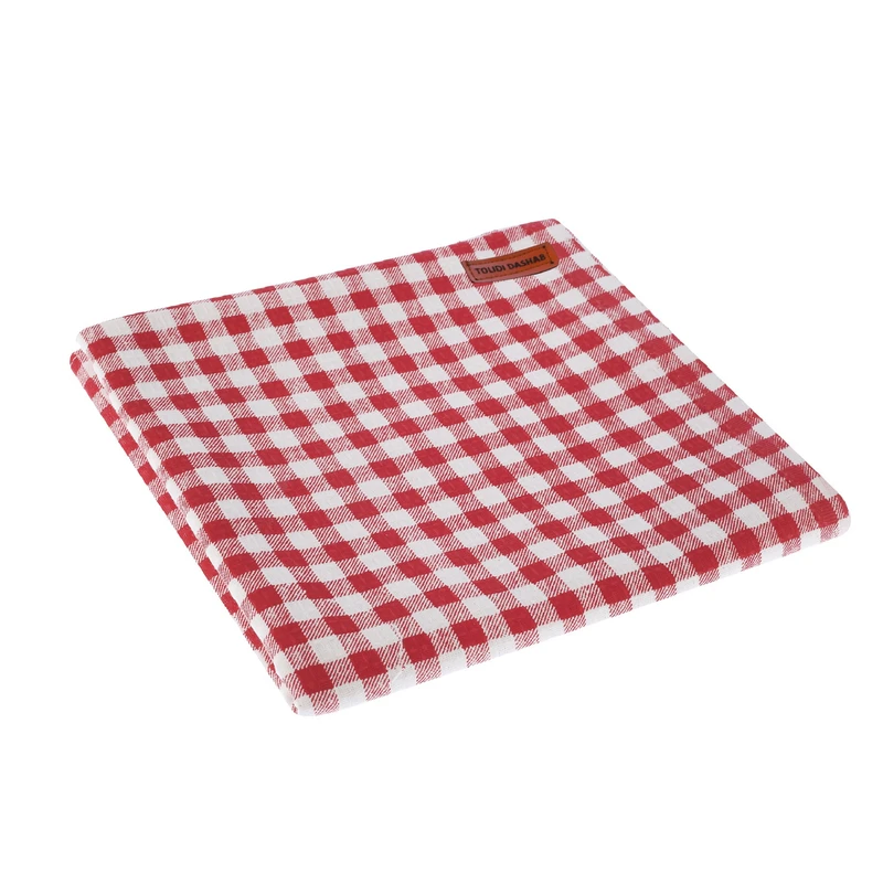 رومیزی تولیدی داشاب مدل چهارخانه سایز 120x120 سانتی‌متر
