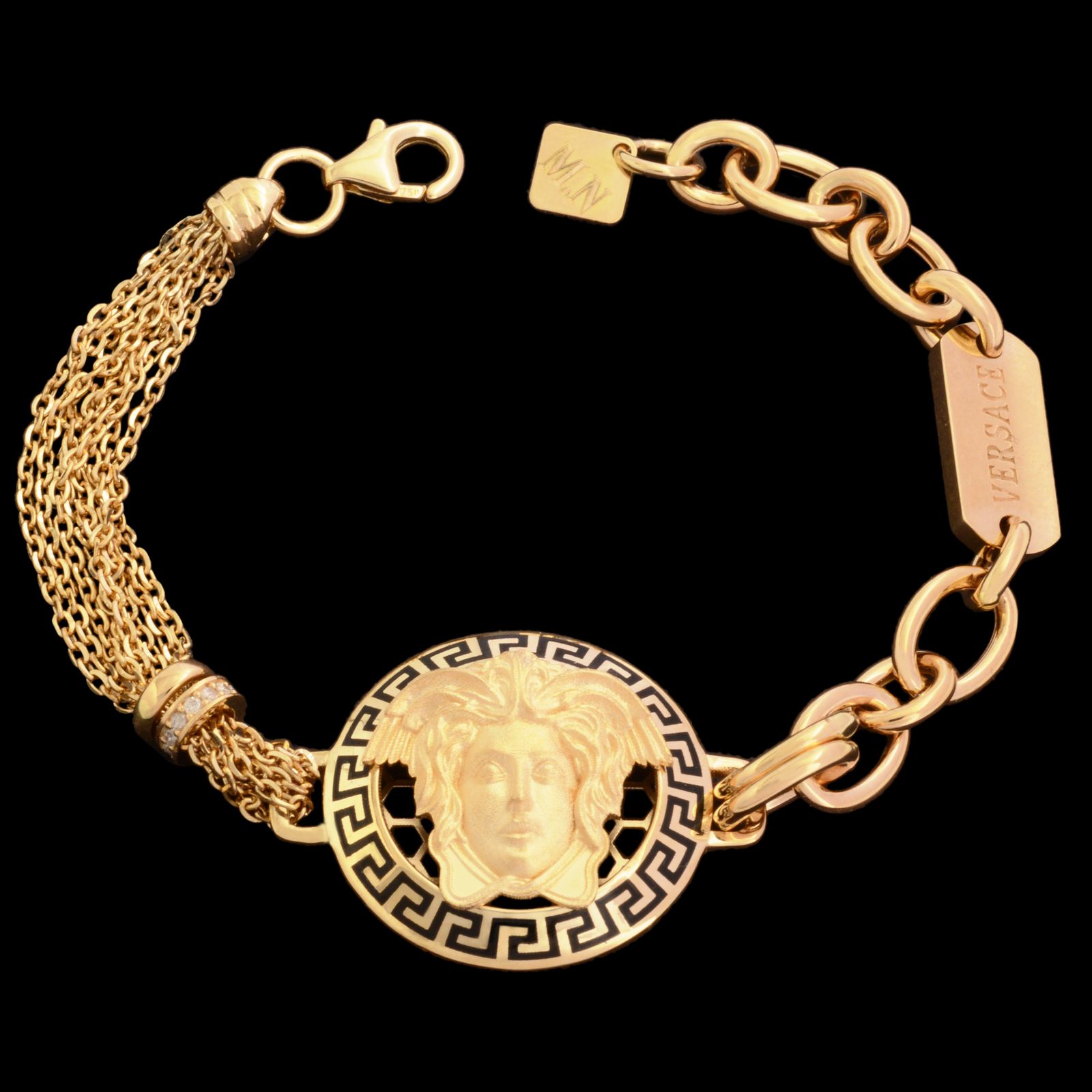 دستبند طلا 18 عیار زنانه طلای مستجابی کد v1 -  - 1