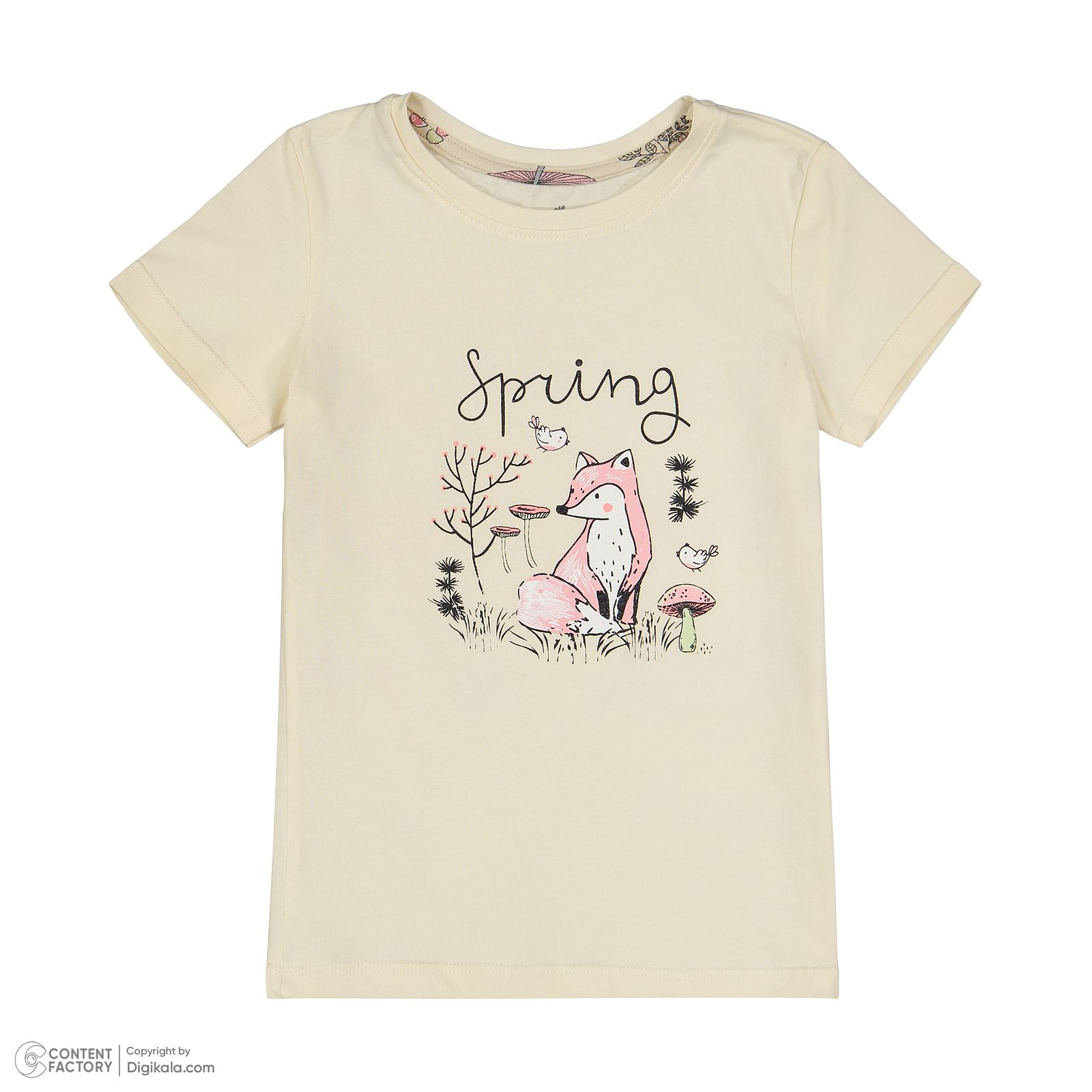 ست تی شرت و شلوار دخترانه ناربن مدل 1183 رنگ زرد روشن - - 5