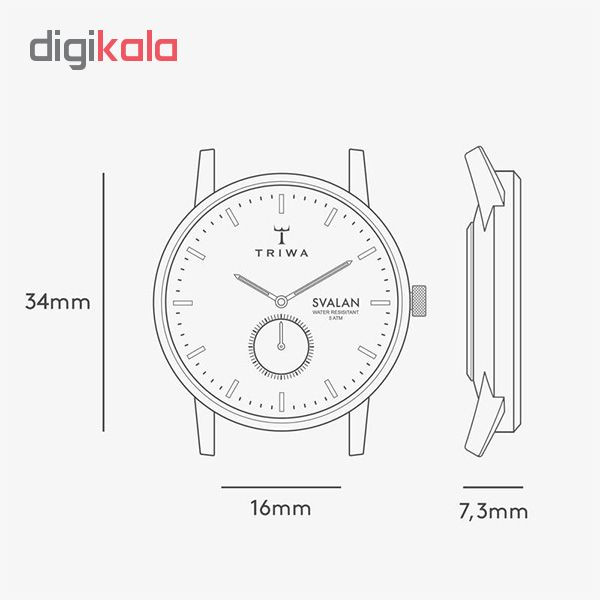 ساعت مچی عقربه ای زنانه تریوا مدل Blush Svalan