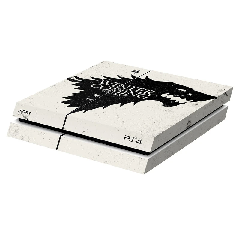 برچسب افقی پلی استیشن 4 ونسونی طرح Winter is Coming White