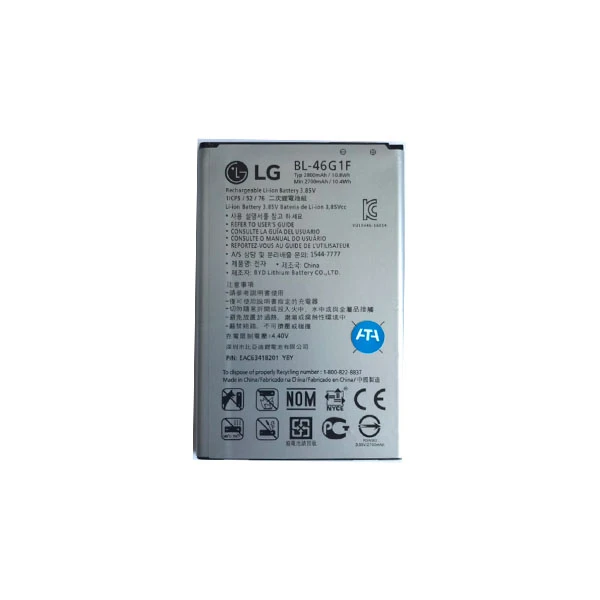باتری موبایل مدل BL 46G1F ظرفیت 2800 میلی امپر ساعت مناسب برای گوشی موبایل ال جی  K10 2017