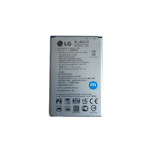 باتری موبایل مدل BL 46G1F ظرفیت 2800 میلی امپر ساعت مناسب برای گوشی موبایل ال جی  K10 2017