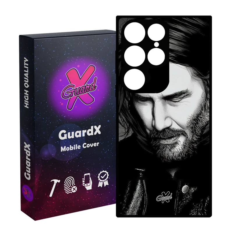 کاور گارد ایکس طرح جان ویک مدل Glass10498 مناسب برای گوشی موبایل سامسونگ Galaxy S24 Ultra