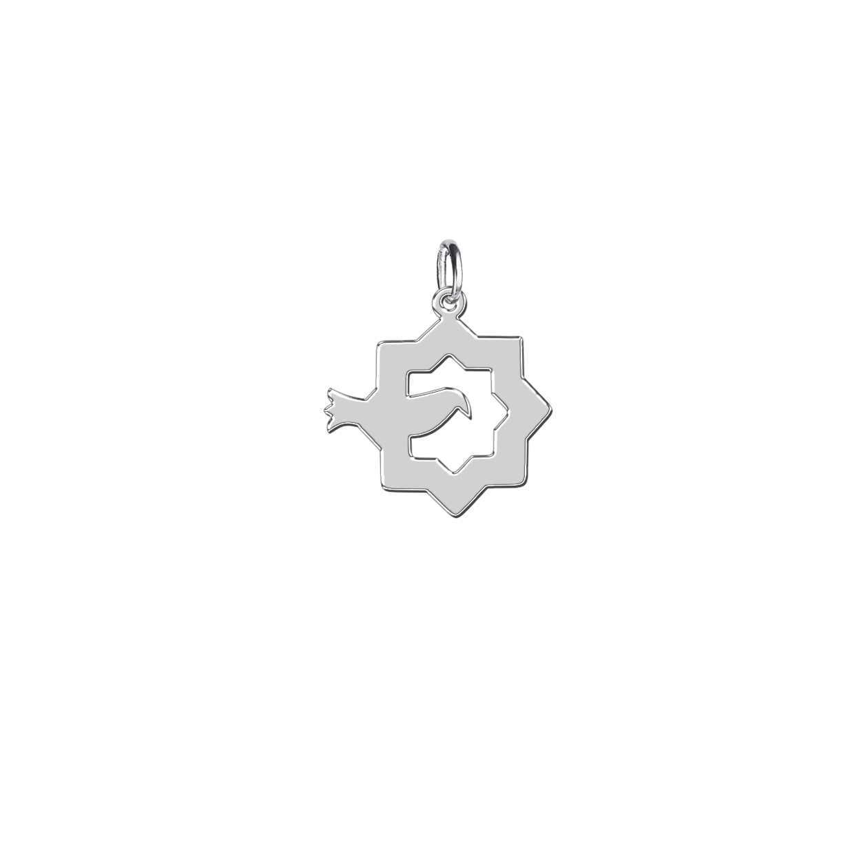 آویز گردنبند نقره ترمه 1 طرح پرنده کد E127