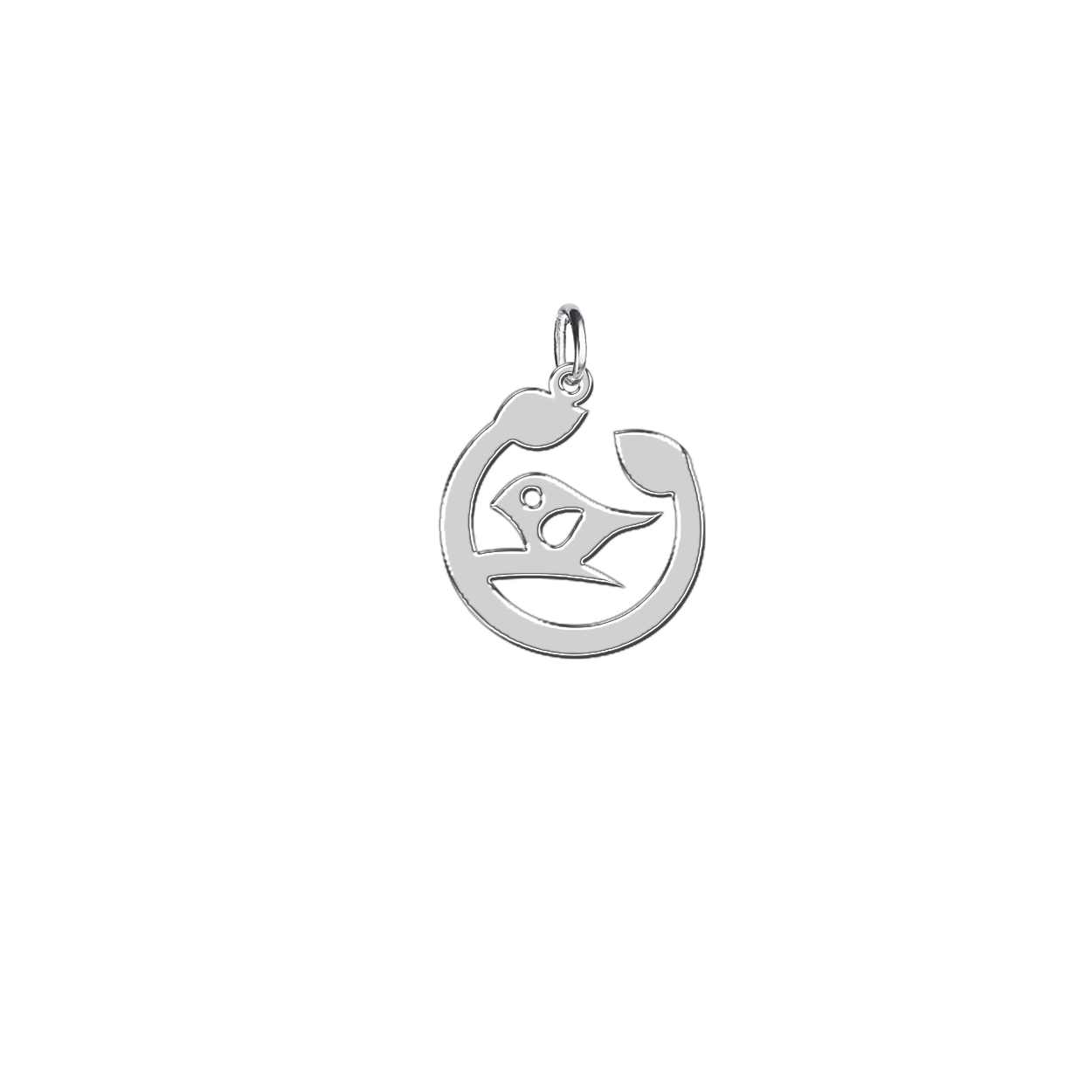آویز گردنبند نقره ترمه 1 طرح پرنده کد E132