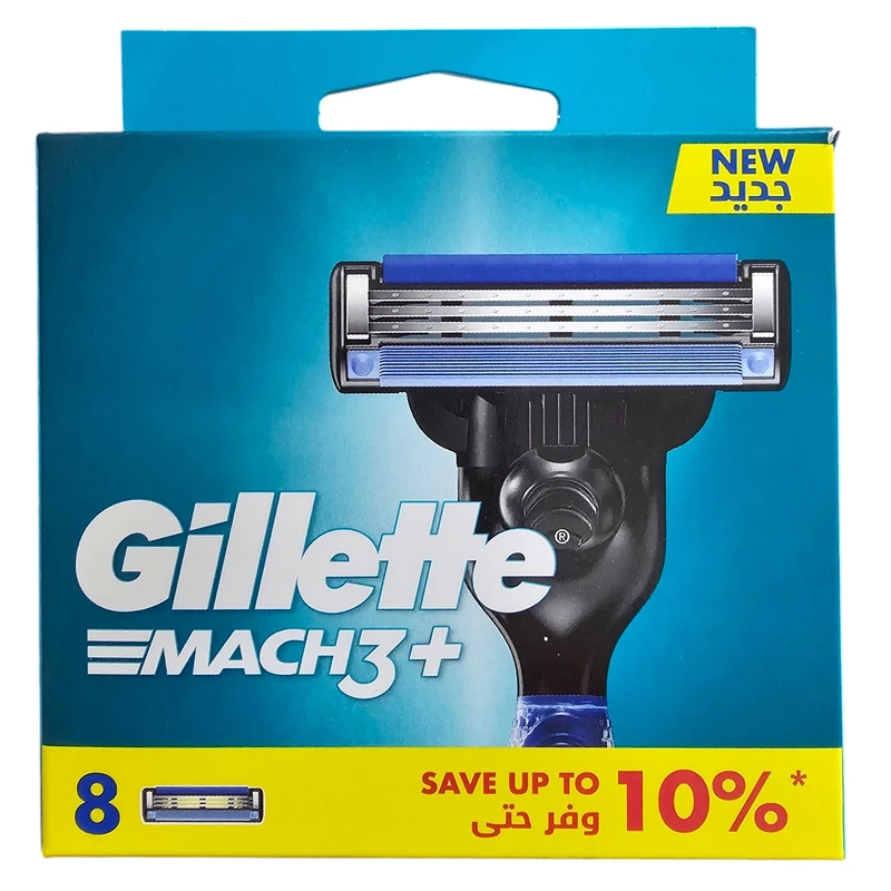 تیغ یدک ژیلت مدل +Mach 3 بسته 8 عددی