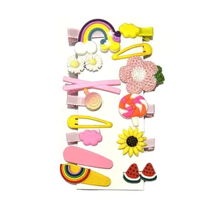 ست گیره و سنجاق مو دخترانه مدل 015 مجموعه 14 عددی