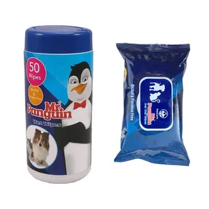 دستمال مرطوب حیوانات خانگی مستر پنگوئن مدل Wet Wipes بسته 2 عددی