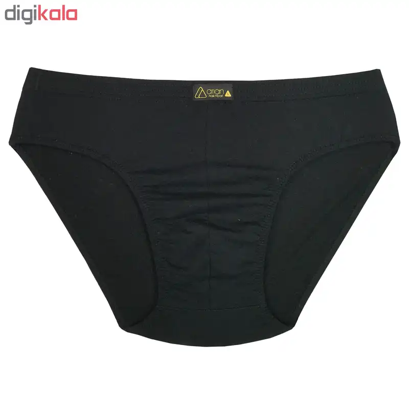 شورت مردانه آریان نخ باف کد 1317 بسته 3 عددی رنگ مشکی