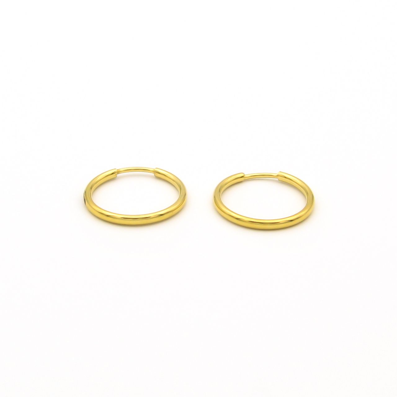 گوشواره طلا 18 عیار زنانه مدل حلقه ای -  - 3