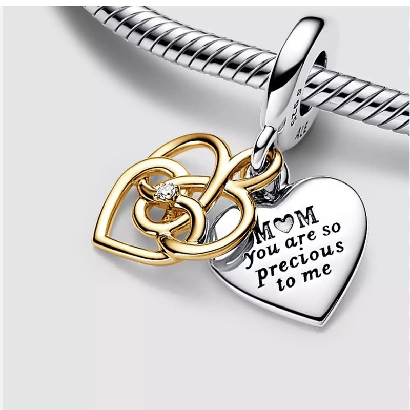 آویز گردنبند نقره زنانه پاندورا مدل Mom heart 65105