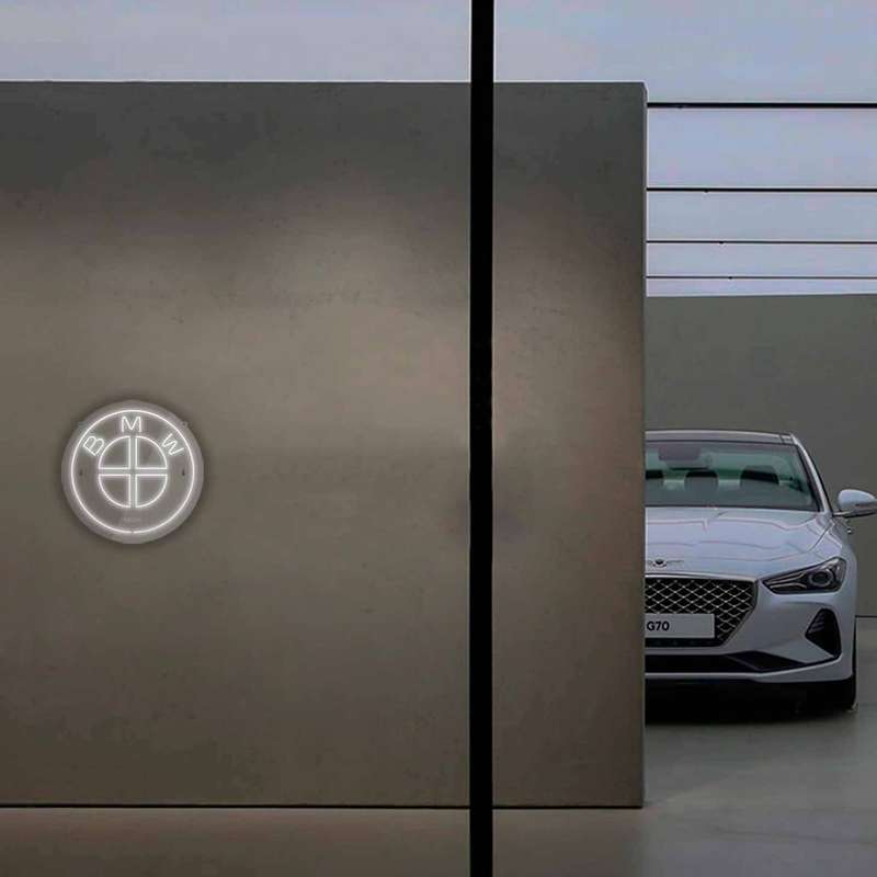 چراغ دیواری نئون دیزاین طرح Bmw_WHT
