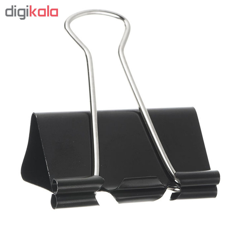 گیره کاغذ دینگ لی مدل DL.0005 سایز 19 میلی متر بسته 12 عددی