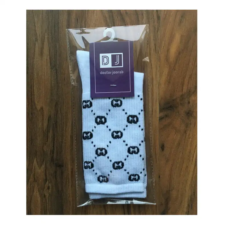 جوراب ورزشی زنانه مدل ساق بلند کشی کد GU-WH1 رنگ سفید