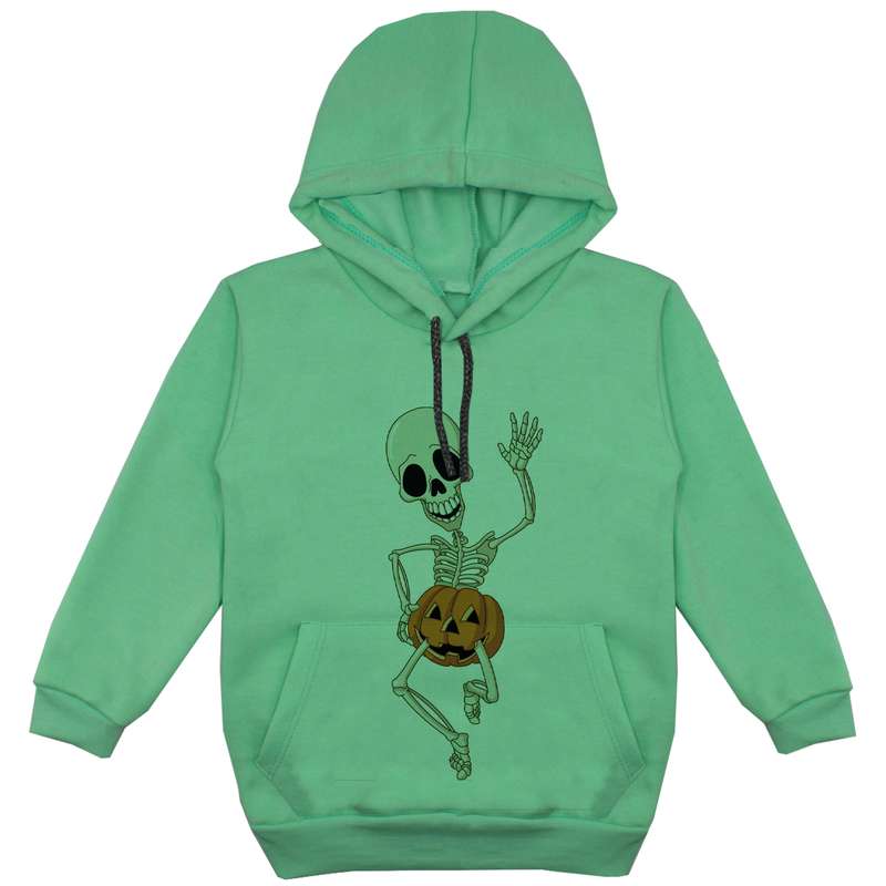 هودی پسرانه مدل اسکلت F24 رنگ سبز