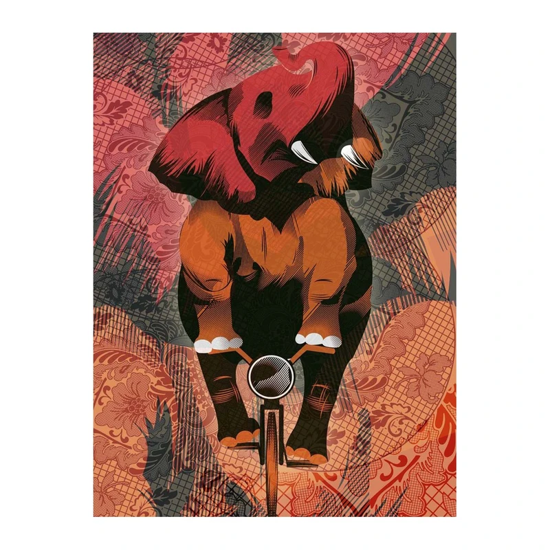 تابلو شاسی طرح فیل Surrealistic Paint 0038