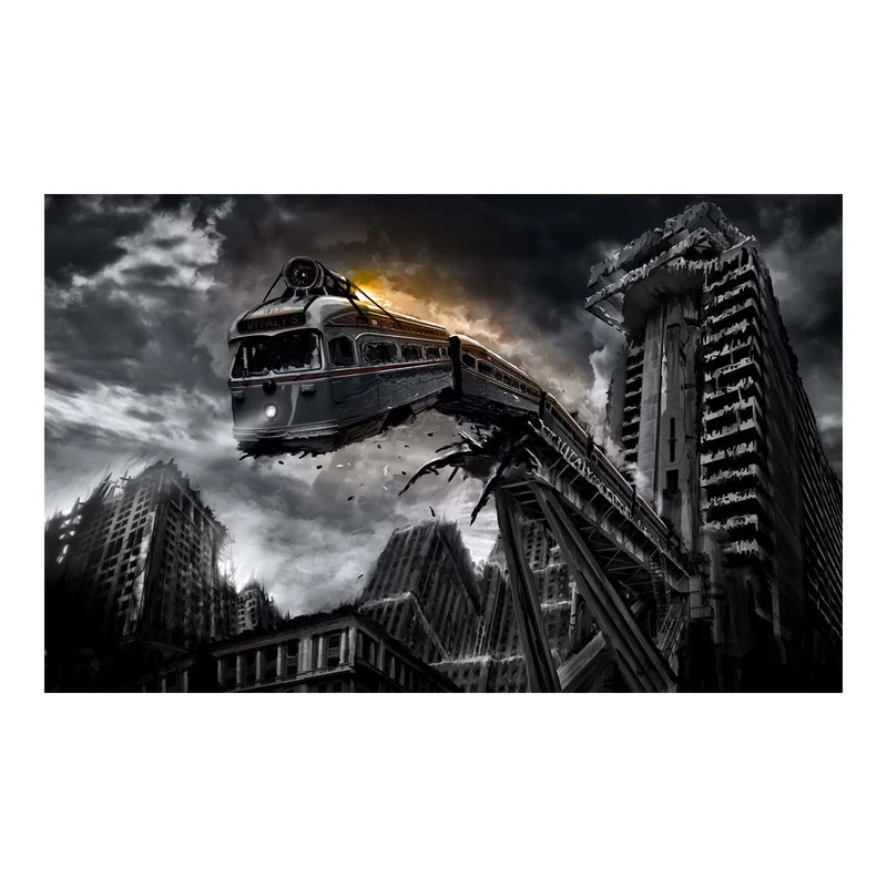 تابلو شاسی طرح قطار Surrealistic Train 0028