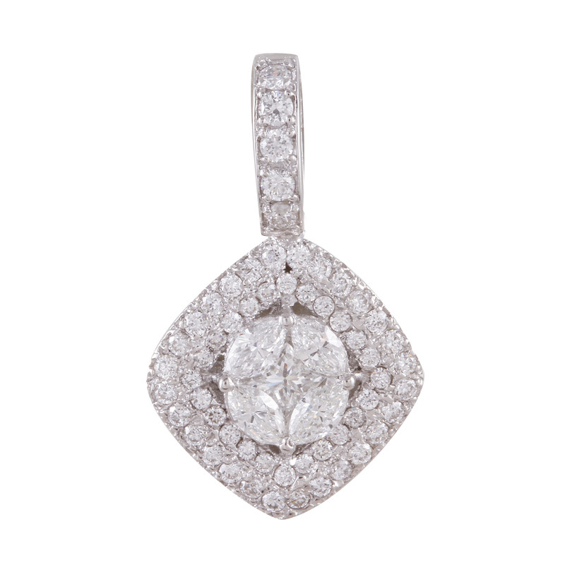 آویز گردنبند طلا 18 عیار زنانه جواهری گاندی مدل 30500